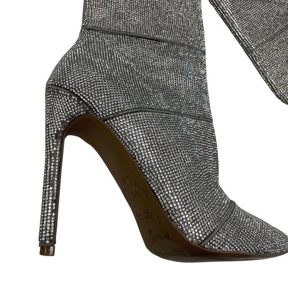 Steve Madden Winona Rhinestone Embellished Stiletto Heel Bootie Womens 8 AS IS - Picture 2 of 13